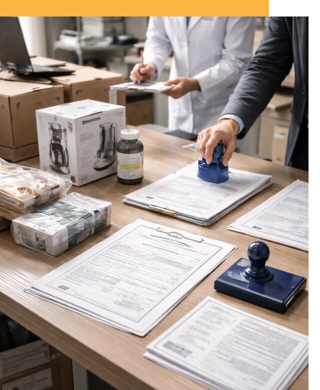 Сертификация импортных товаров от 12199 с таможенным сопровождением